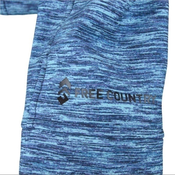 Free Country Faux Fur Lined Softshell Jacket, Blue Space Dye Print, Small - Picture 14 of 16